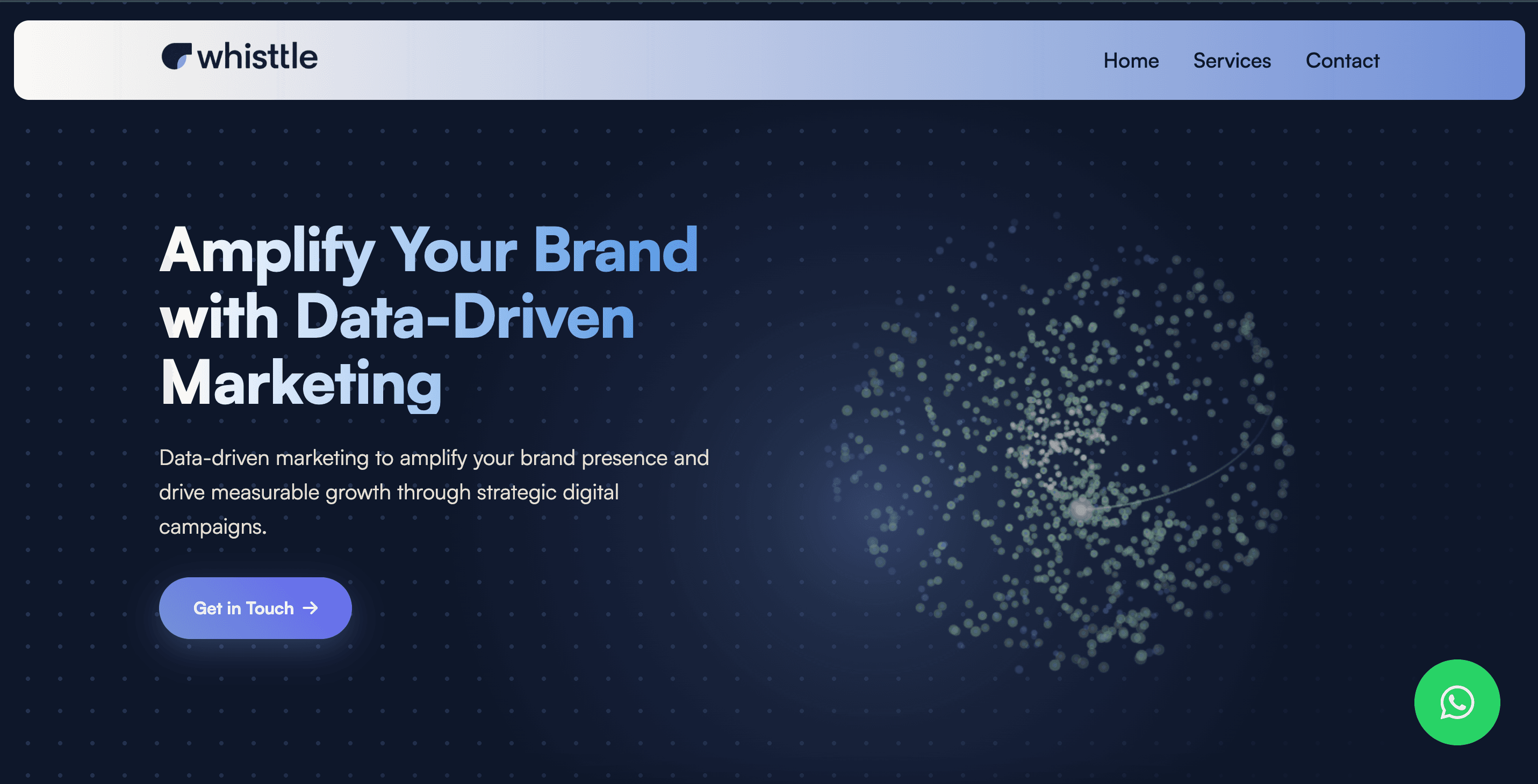 whisttle landing page project preview